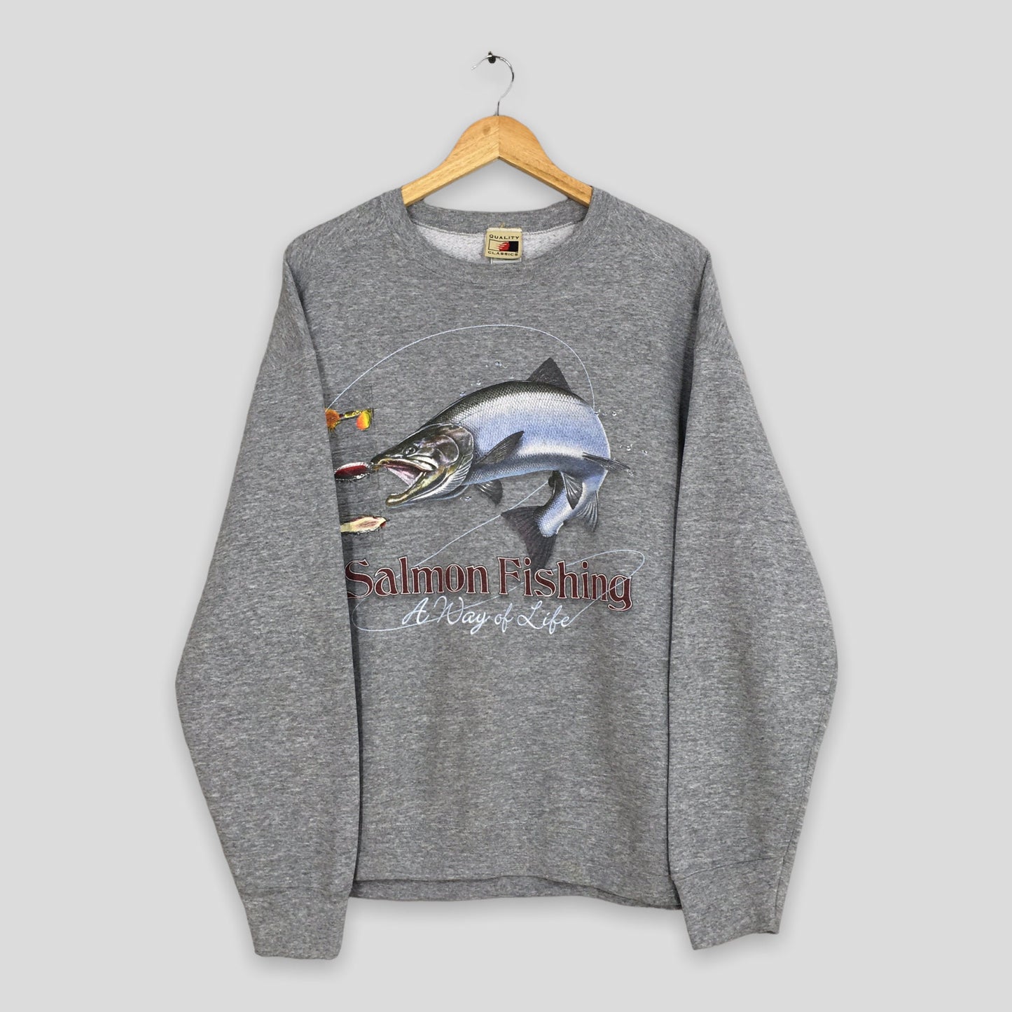 Salmon Fishing A Way Of Live Sweatshirt XLarge