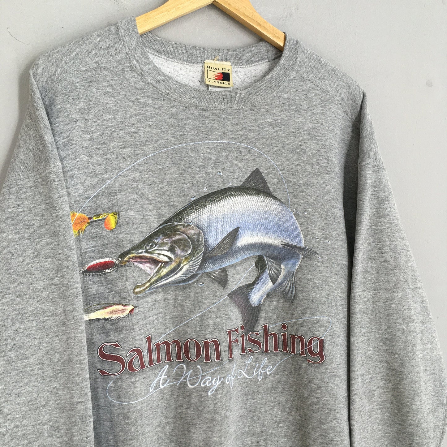 Salmon Fishing A Way Of Live Sweatshirt XLarge