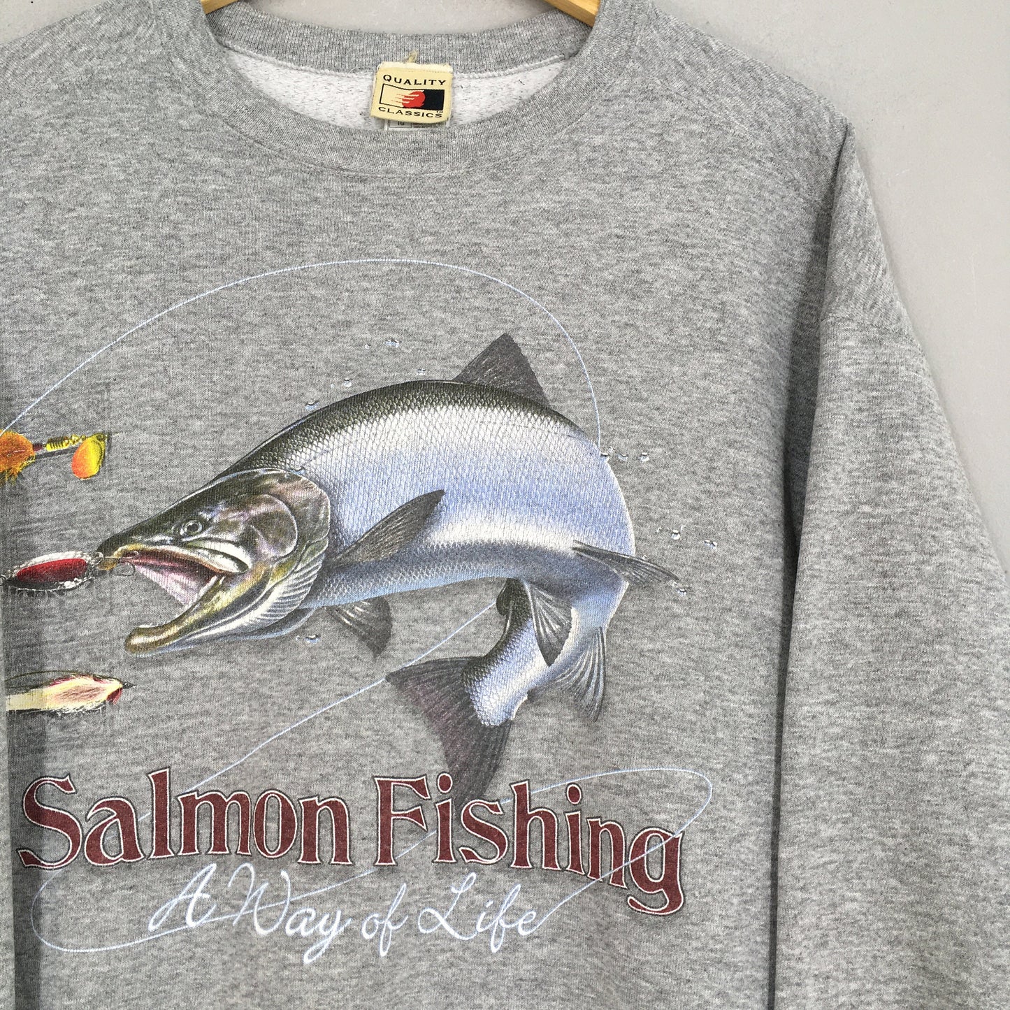 Salmon Fishing A Way Of Live Sweatshirt XLarge