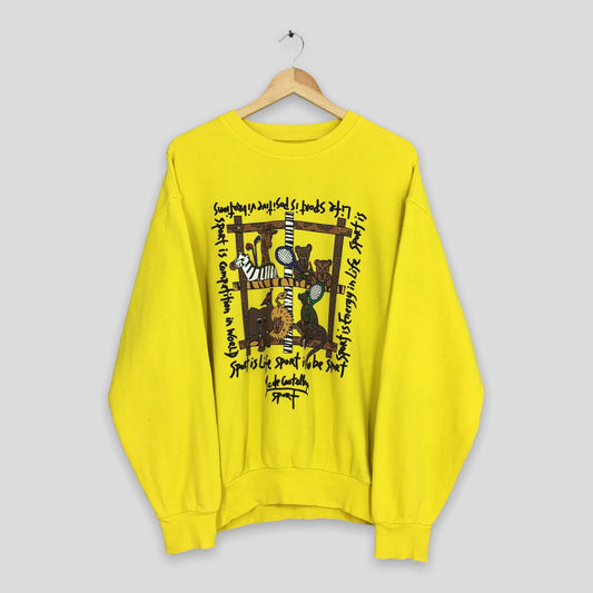 Jc De Castelbajac Sports Yellow Sweatshirt Large