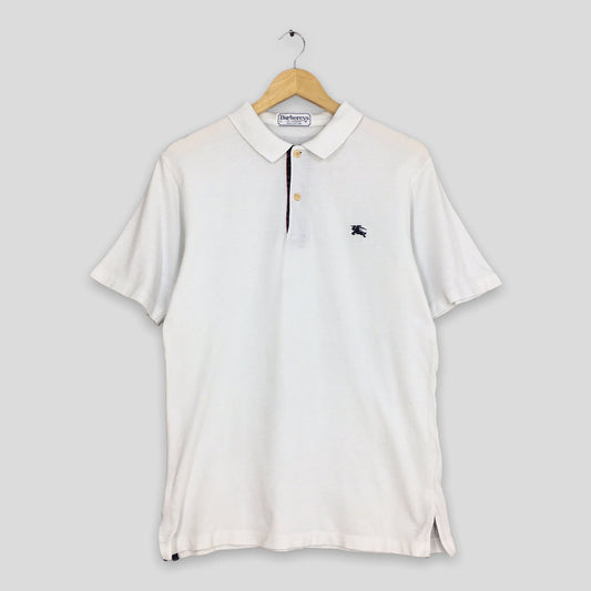 Burberrys London White Polo Shirt Large