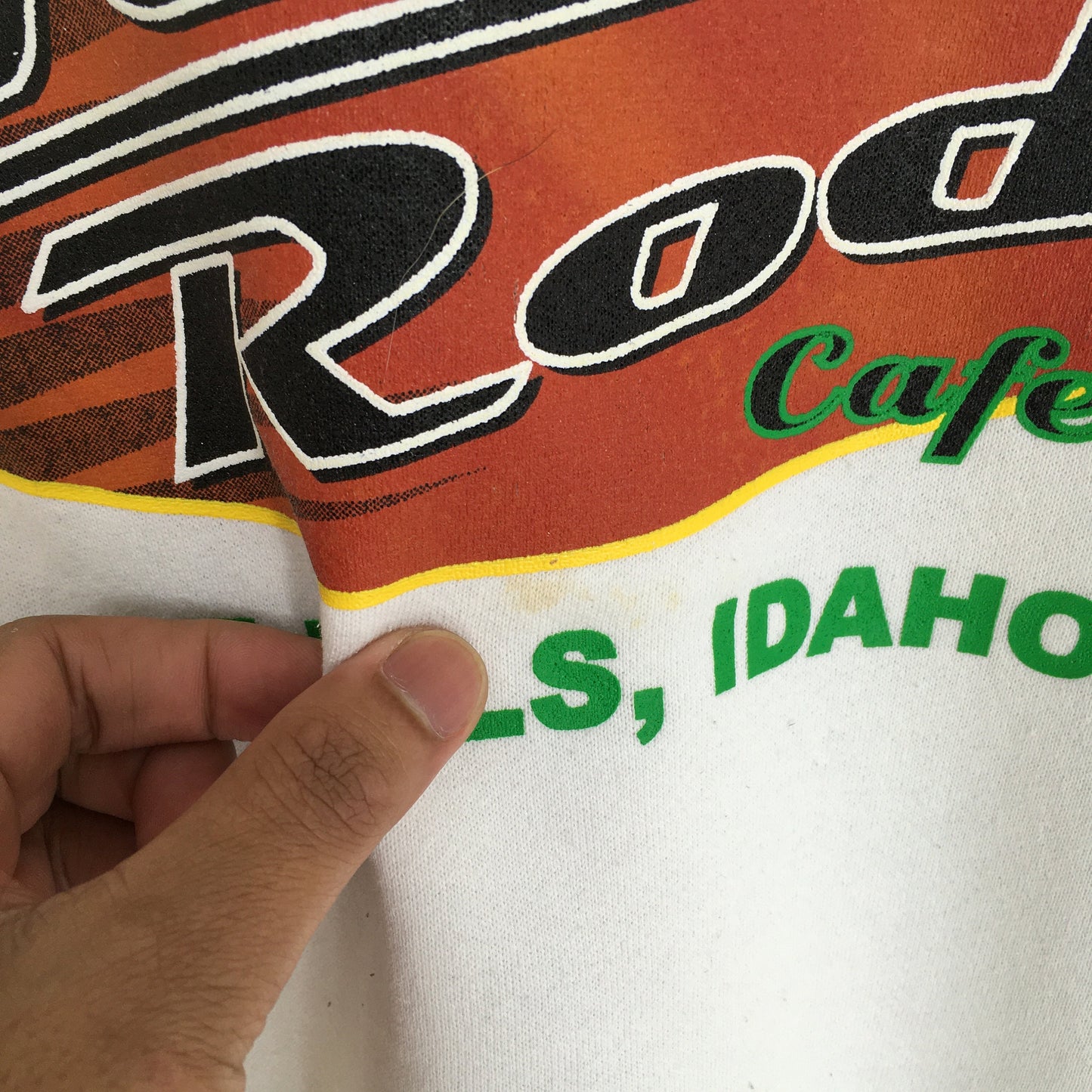 Y2K Hot Rod Cafe White Sweatshirt XLarge