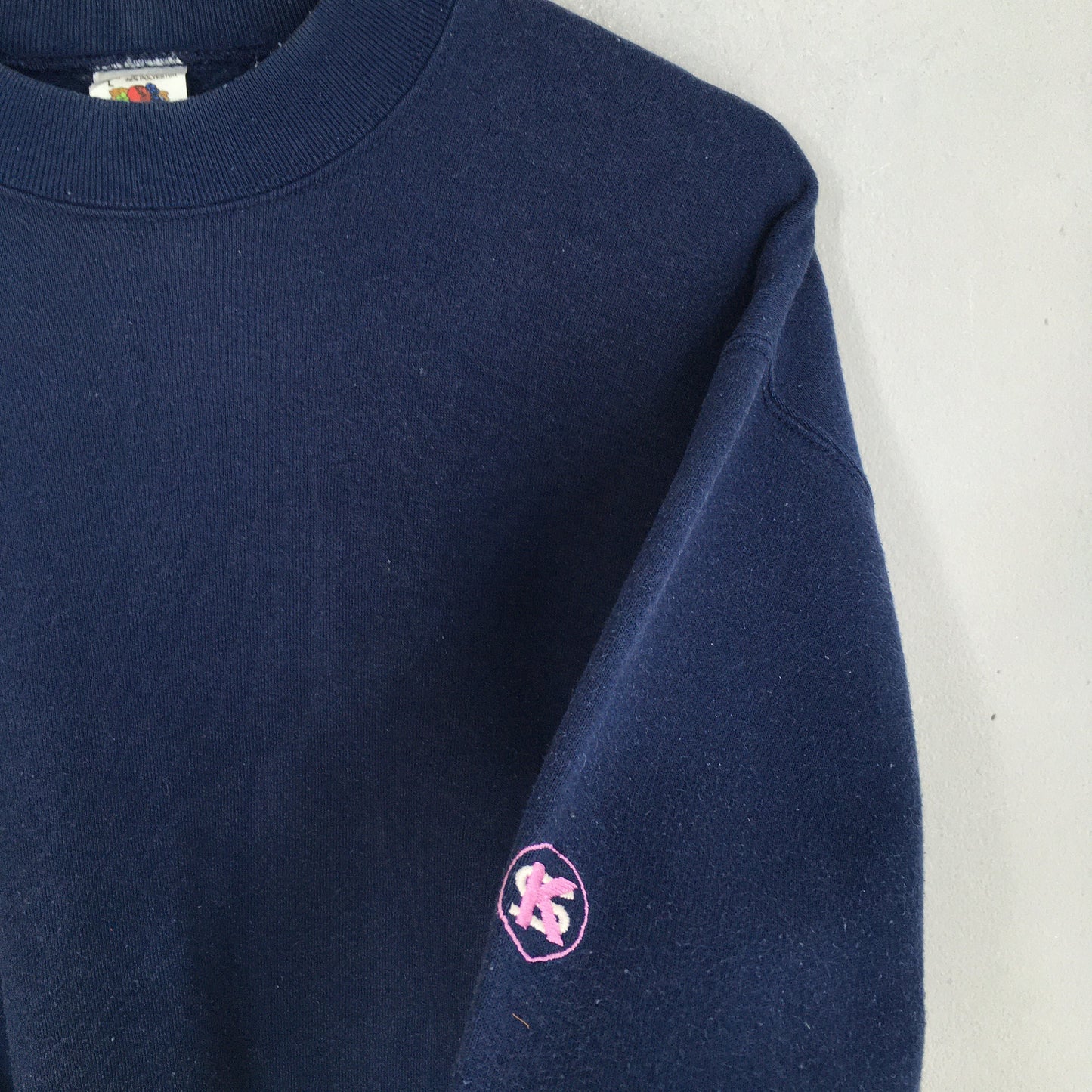 Fruit Of The Loom Blue Plain Sweatshirt Large