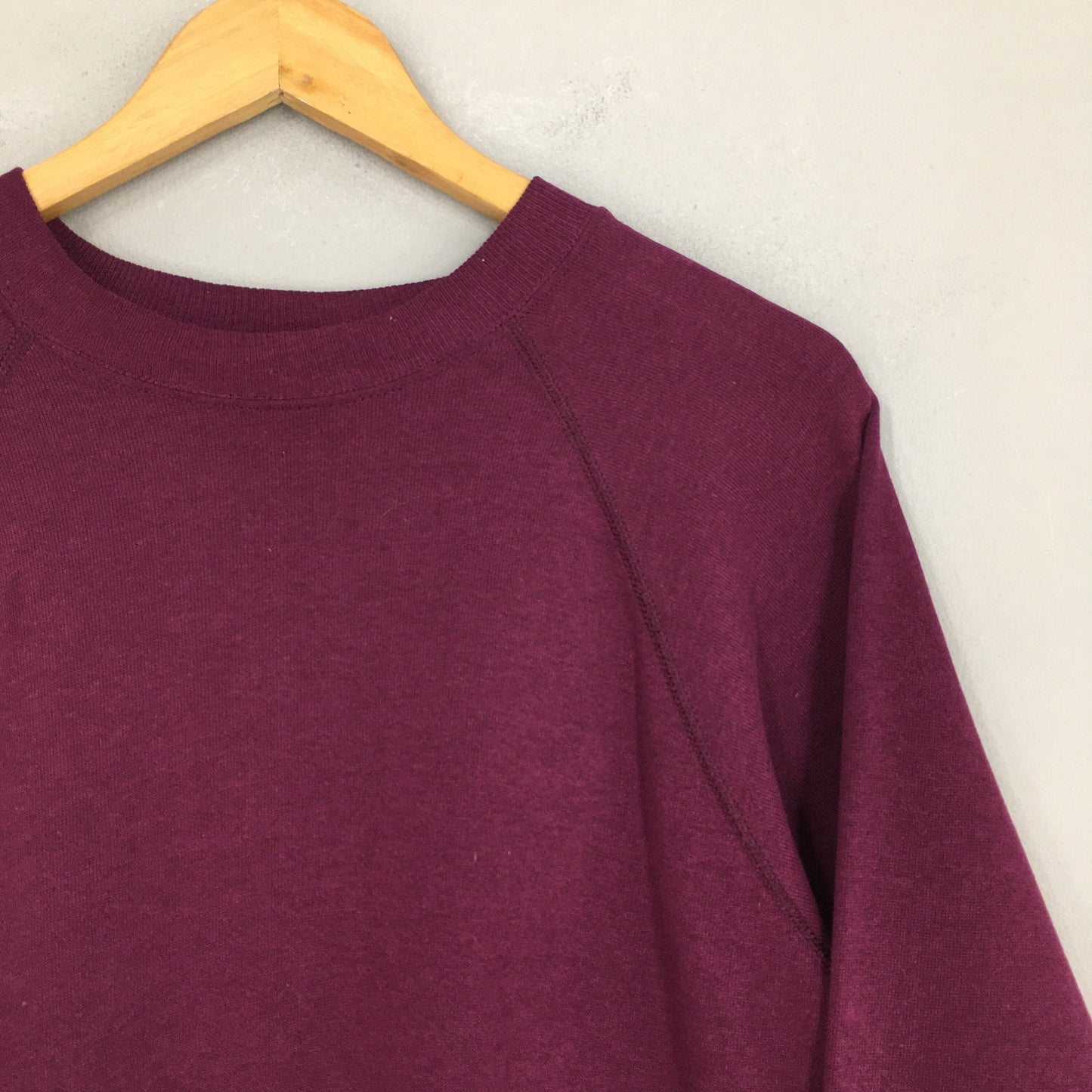 Hanes Red Maroon Plain Sweatshirt Large