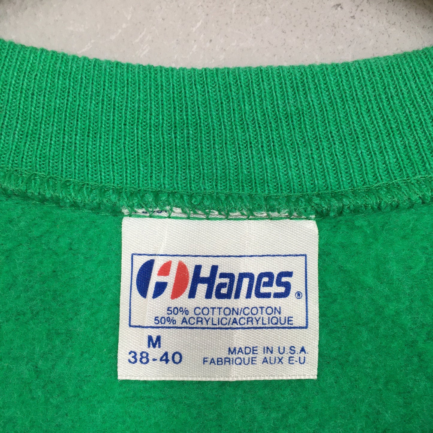 Hanes Green Plain Sweatshirt Medium