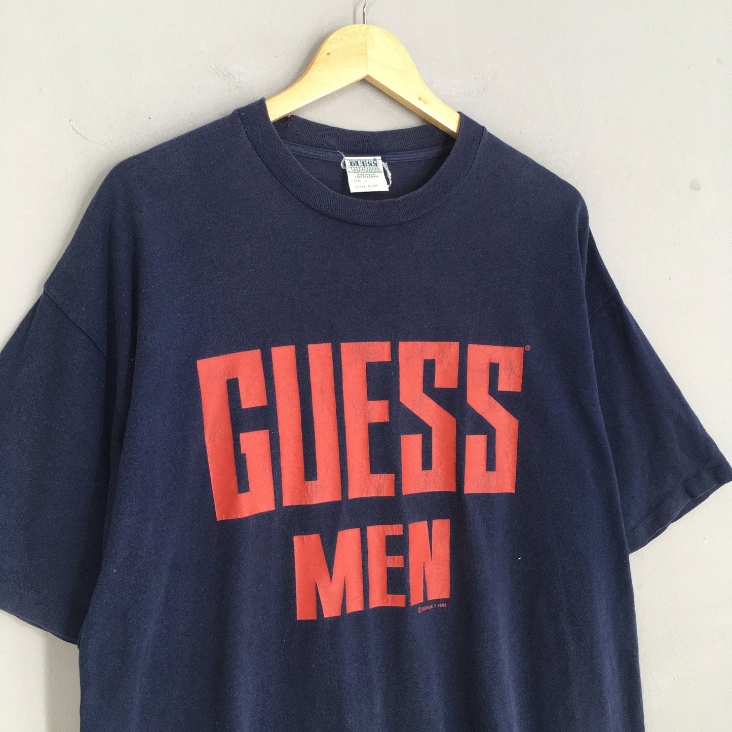 Guess Men Usa Blue T shirt Large