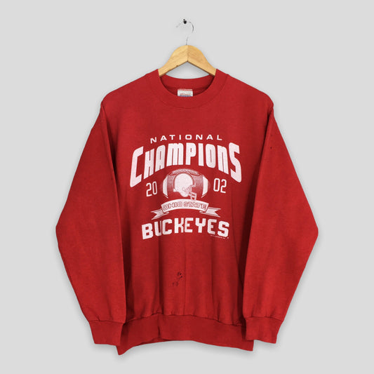 Y2K Ohio State Buckeyes Ncaa Red Sweatshirt Medium