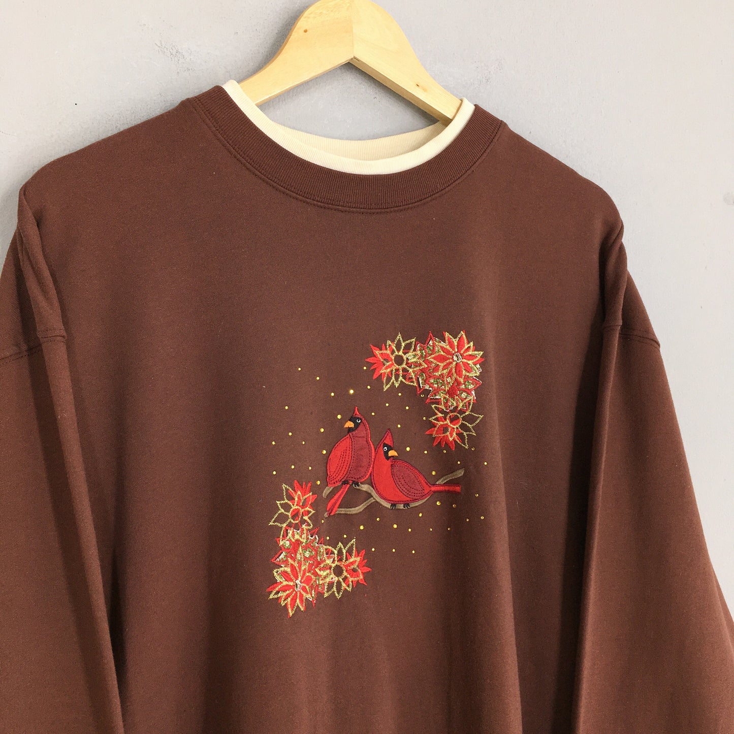 Cardinal Bird Brown Sweatshirt XLarge