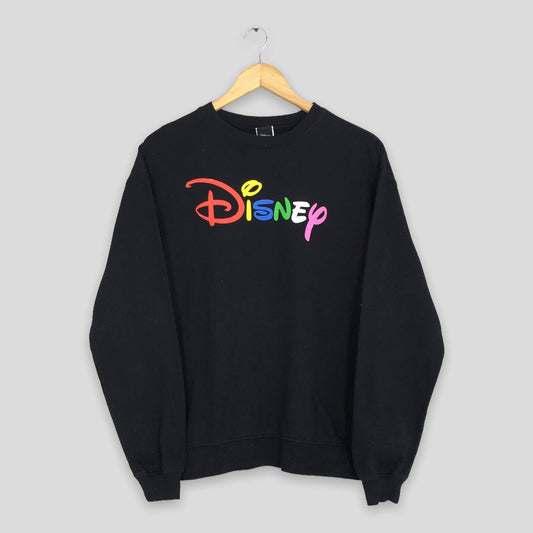 Disney Spell Out Black Sweatshirts Small