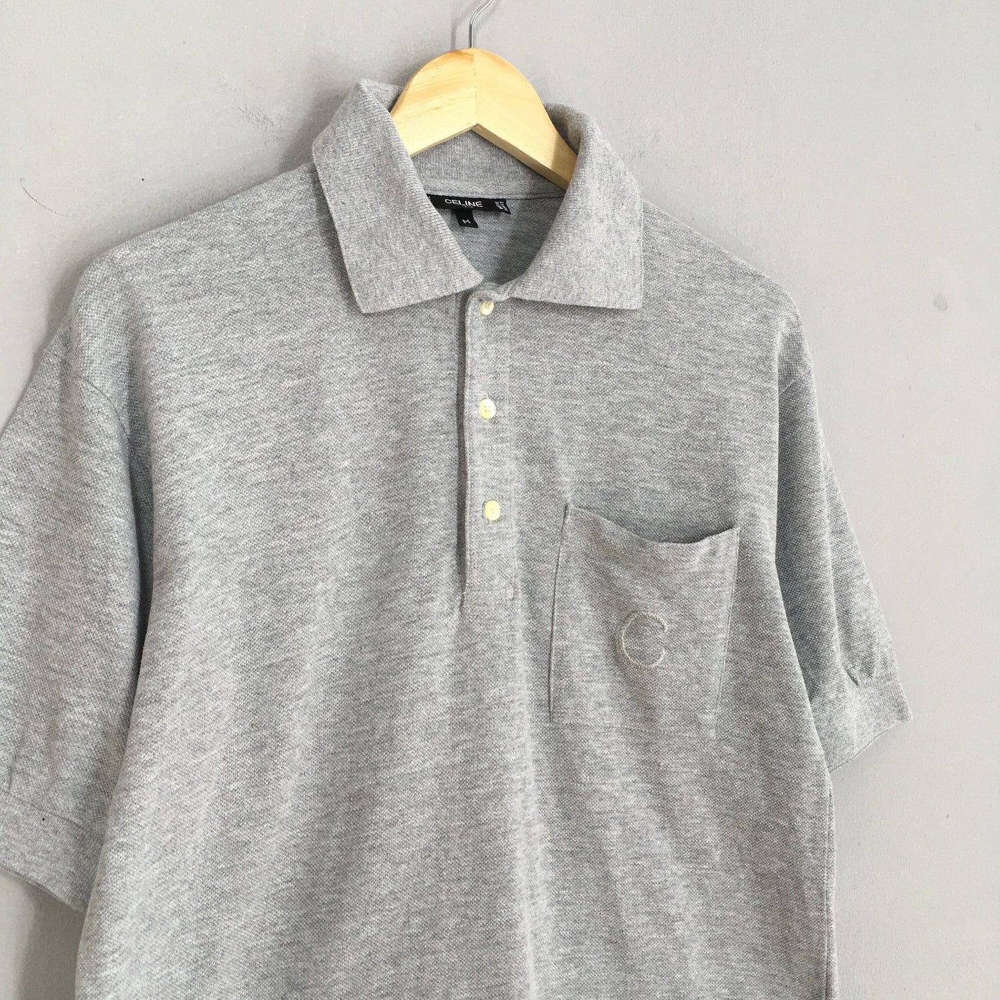 Celine Paris Polos Grey Shirt Medium