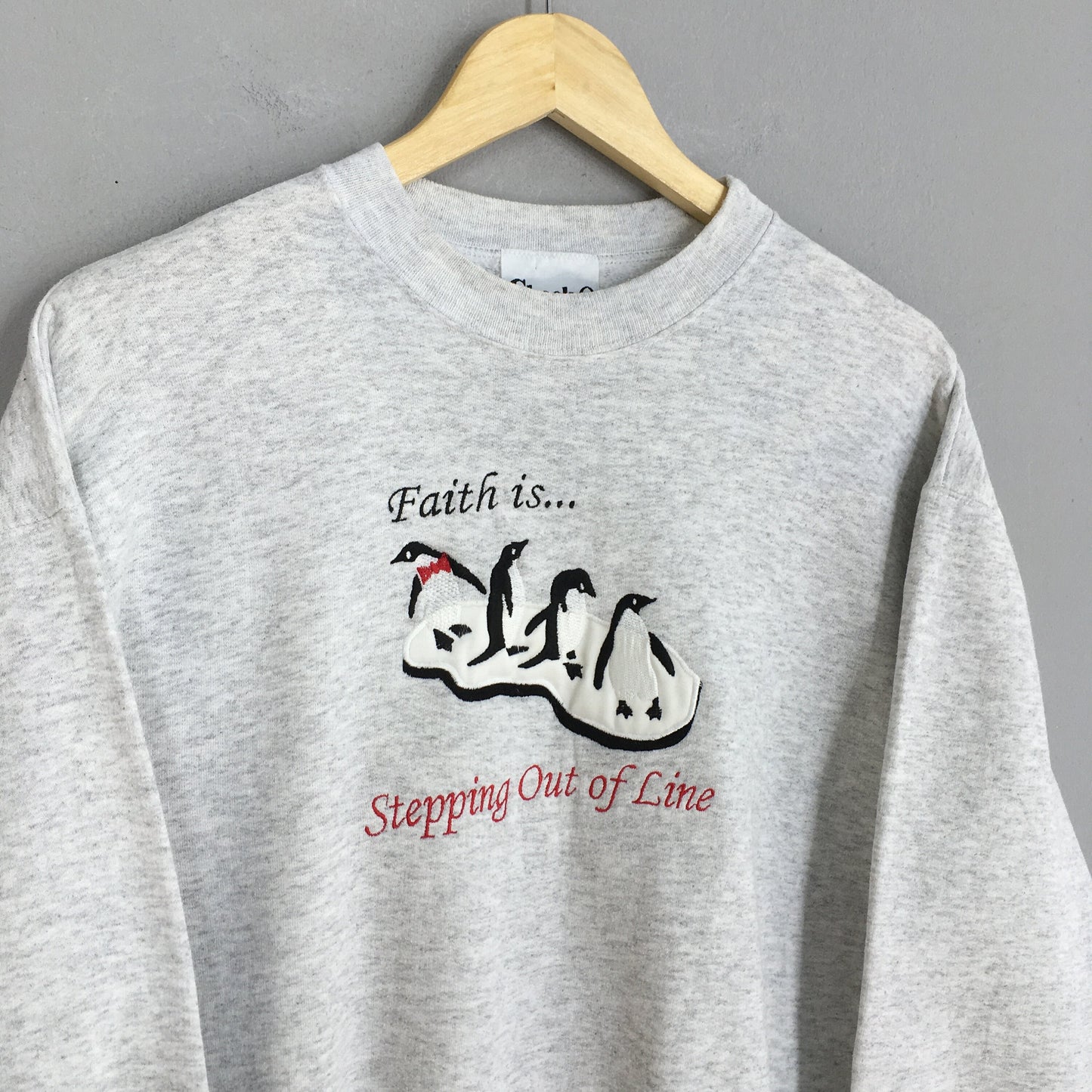 Quotes Faith Is Stepping Out Of Line Sweatshirt Medium