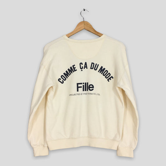 Comme Ca Du Mode Cream Sweatshirts Small