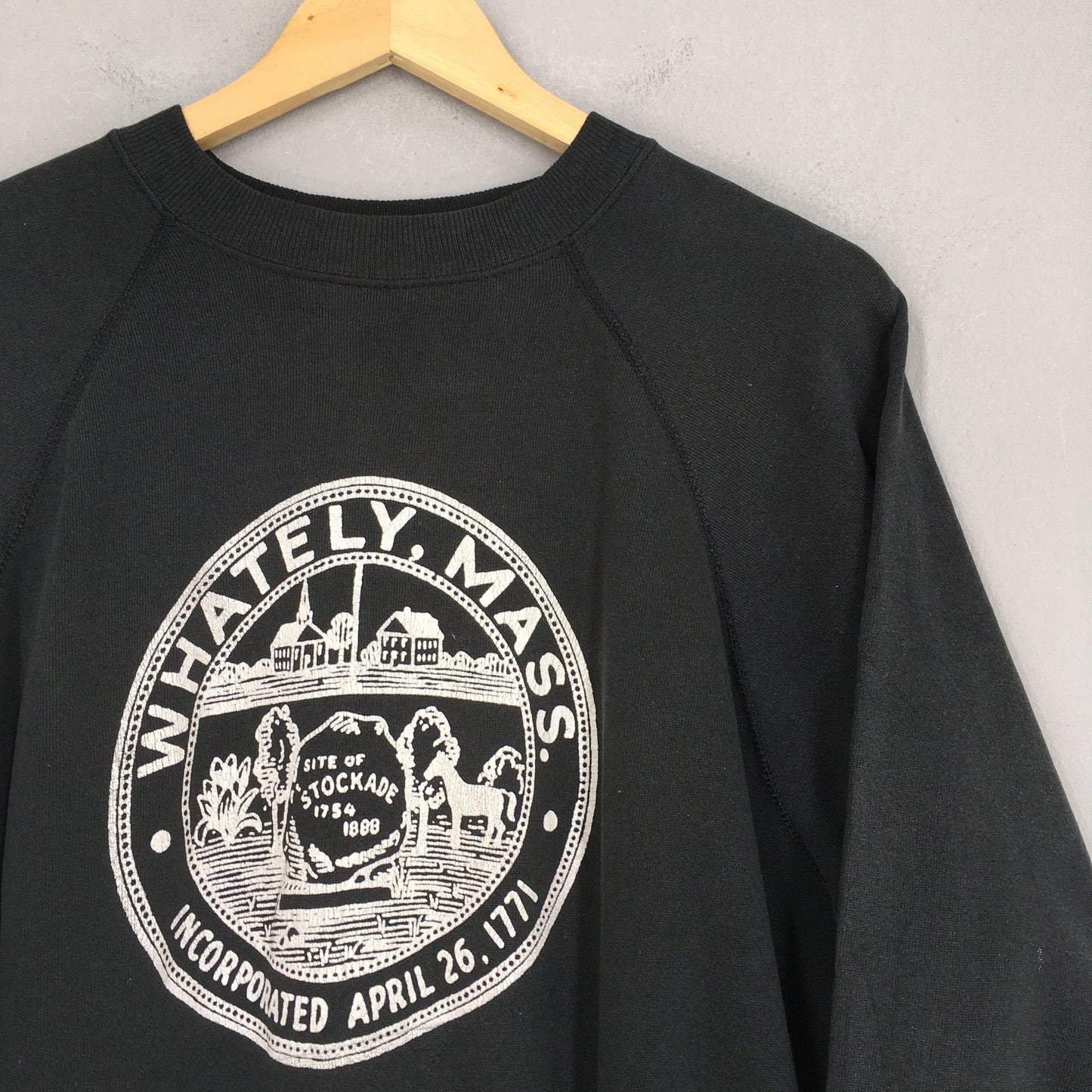 Whately Town Massachusetts Black Sweatshirt XLarge