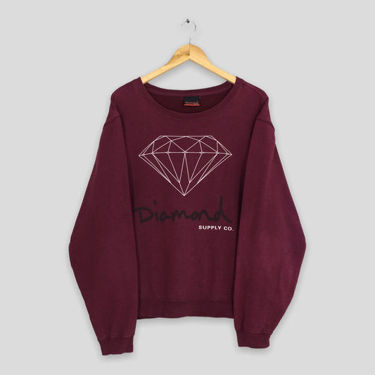 Y2K Diamond Supply Co Red Sweater Large