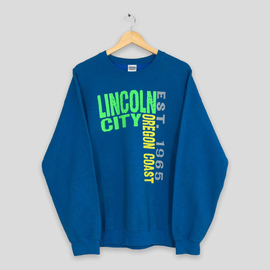 Y2K Lincoln City Oregon Coast Usa Sweatshirt Large