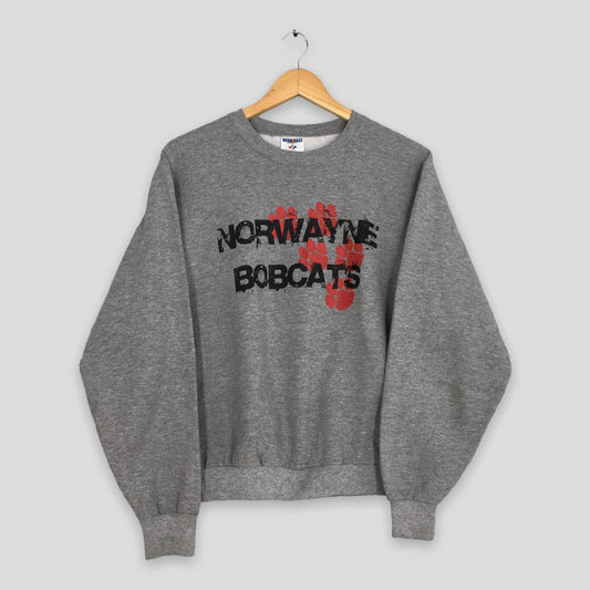 Y2K Norwayne Bobcats Gray Sweatshirt Small