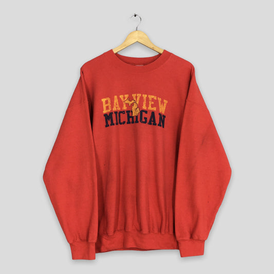 Y2K Bayview Michigan Red Jumper Medium