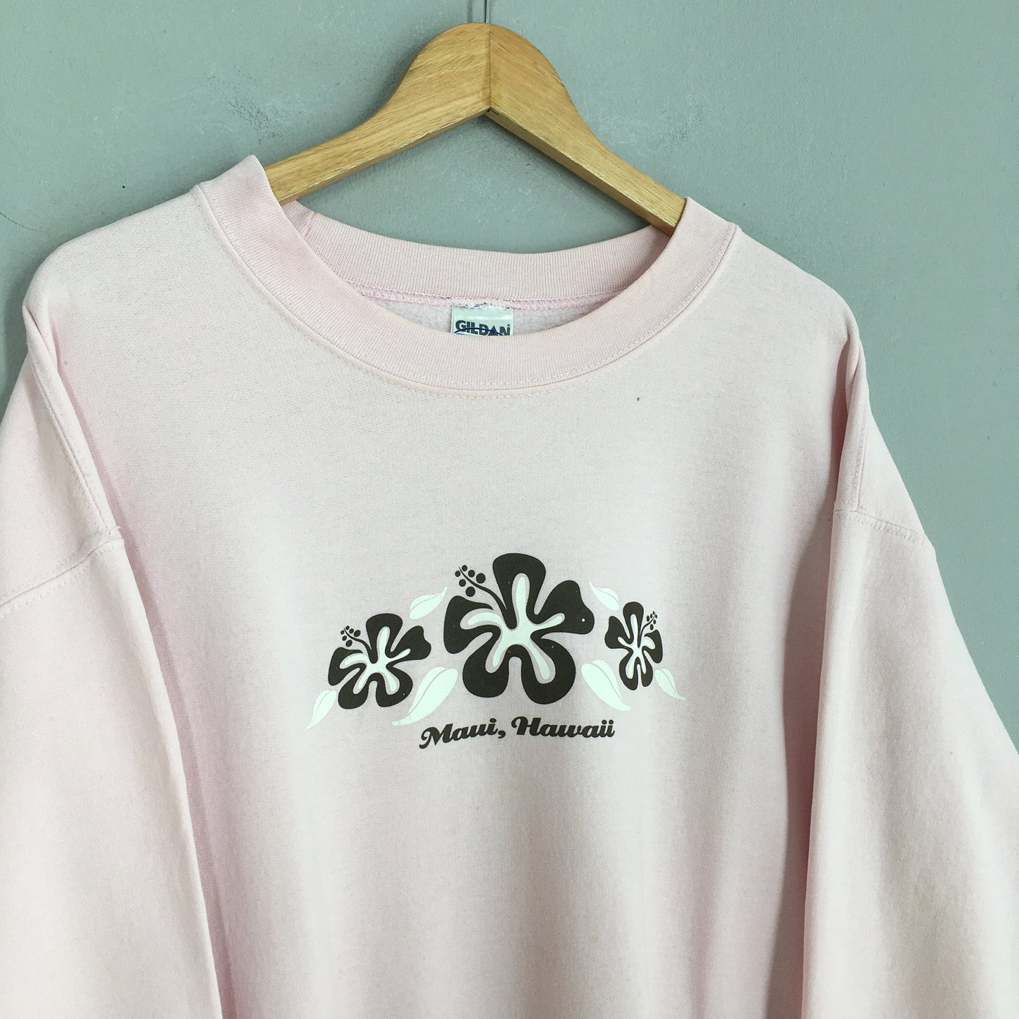 Maui Island Hawaii Pink Sweatshirt Large