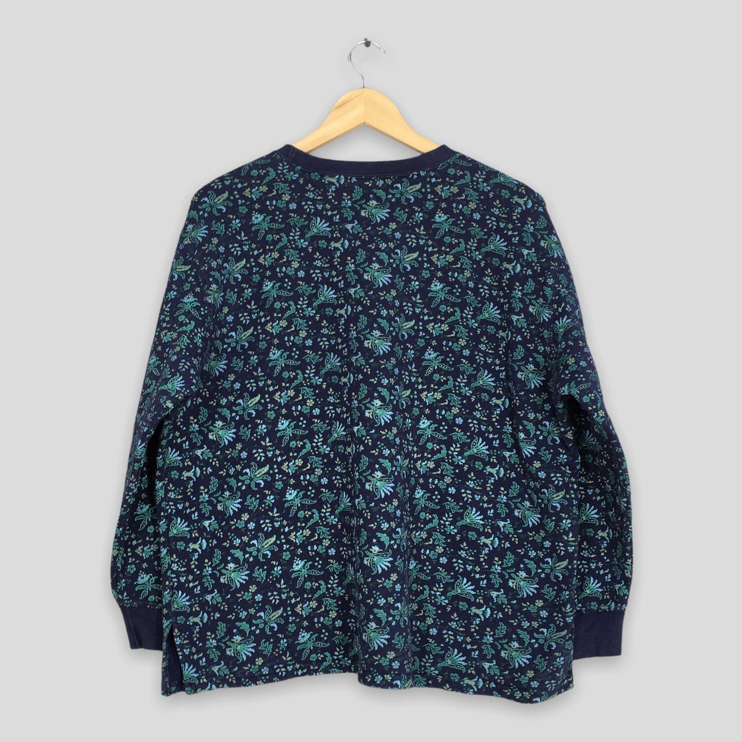 Pop Art Floral Sweatshirt Women XLarge