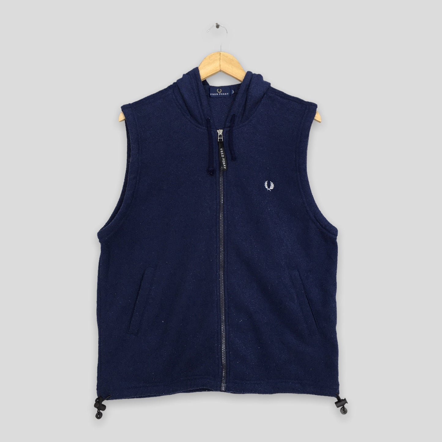 Fred Perry Fleece Vest Hoodie Sweater Large