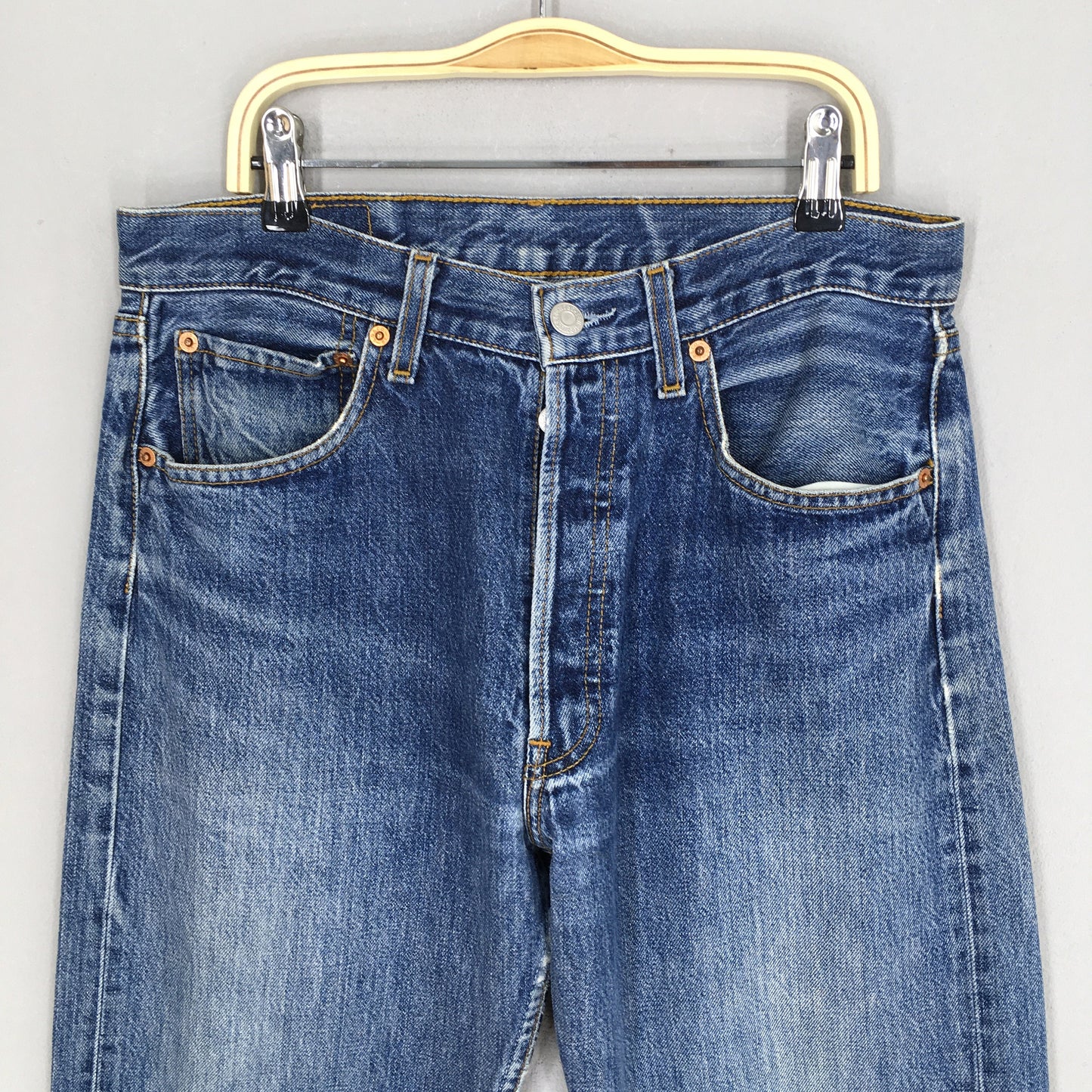 Levi's 501 Faded Blue Jeans Stonewash Size 30x29.5