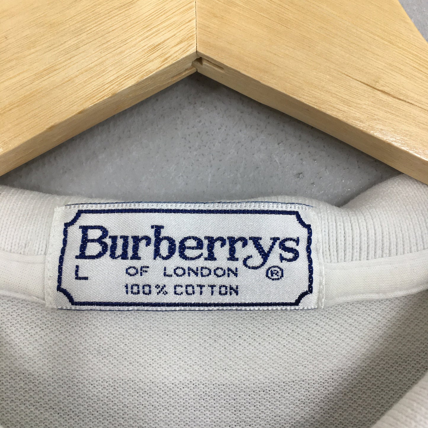 Burberrys London White Polo Shirt Large