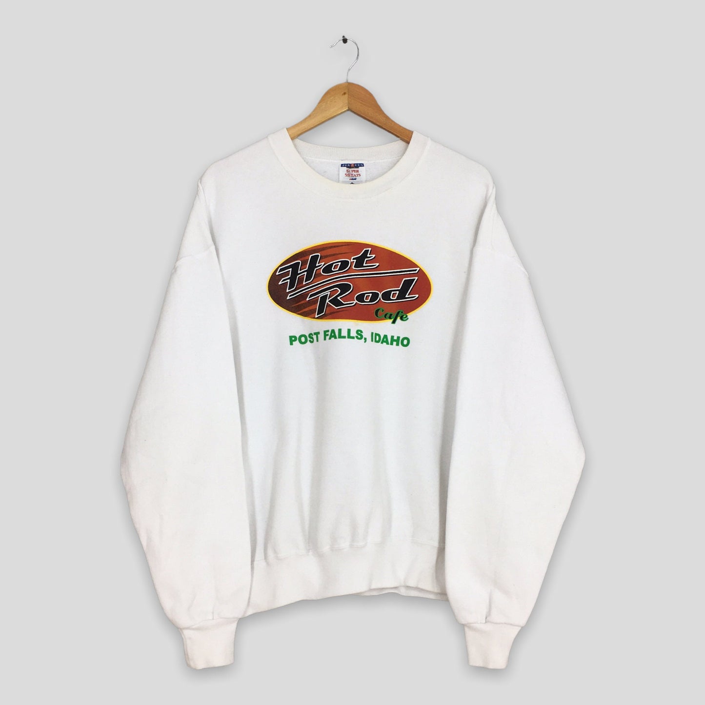 Y2K Hot Rod Cafe White Sweatshirt XLarge