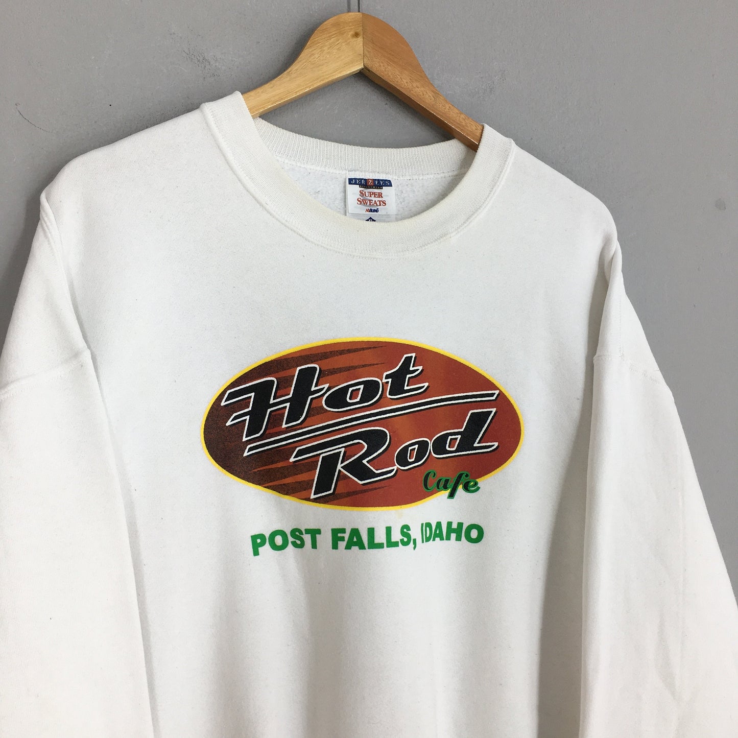 Y2K Hot Rod Cafe White Sweatshirt XLarge