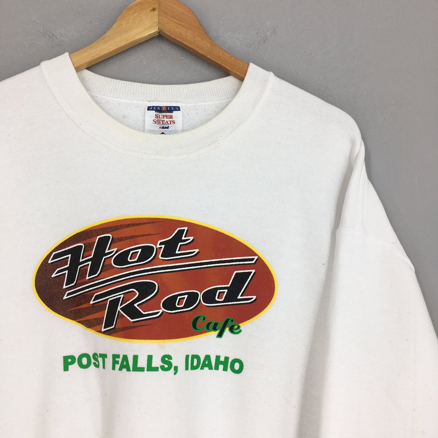 Y2K Hot Rod Cafe White Sweatshirt XLarge