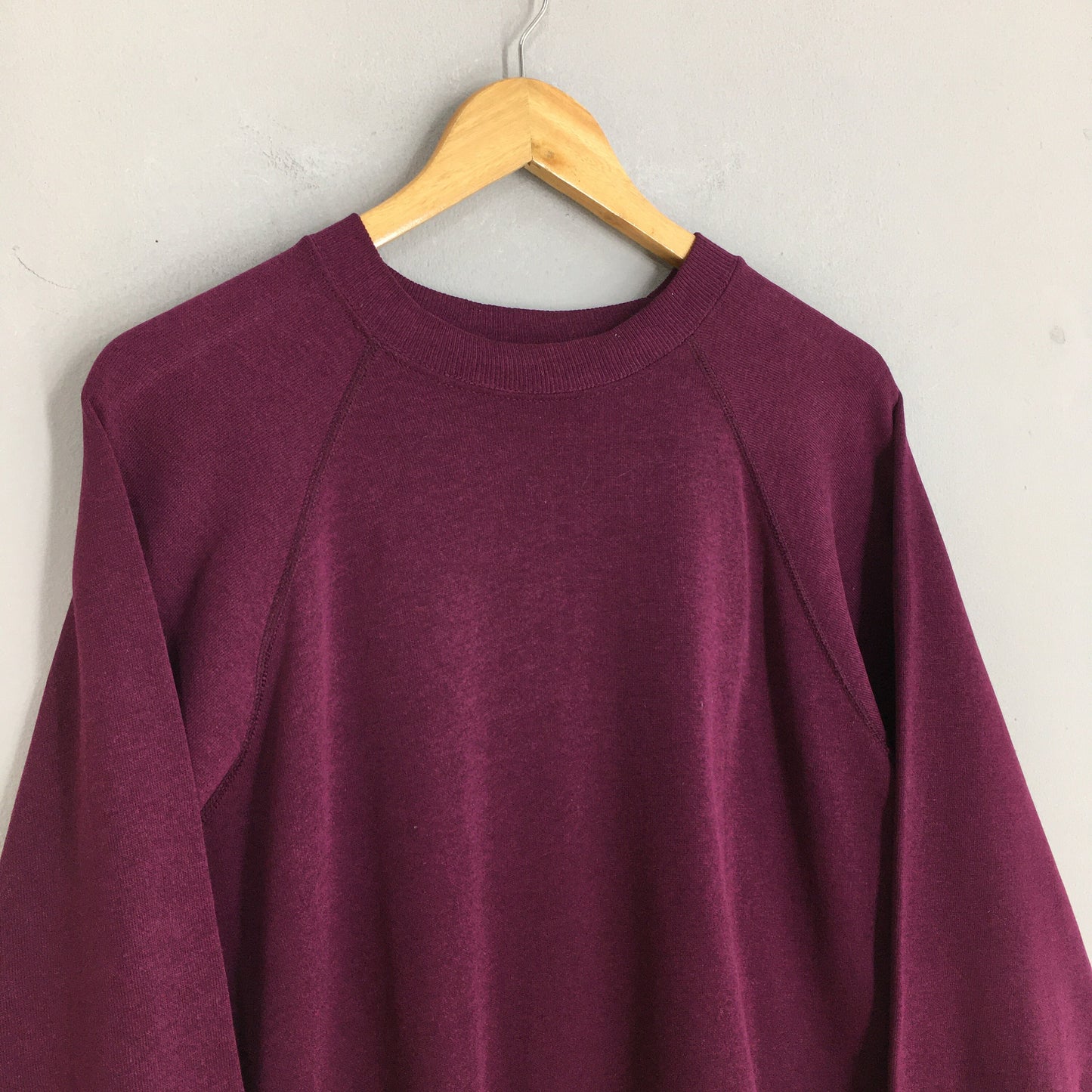 Hanes Red Maroon Plain Sweatshirt Large