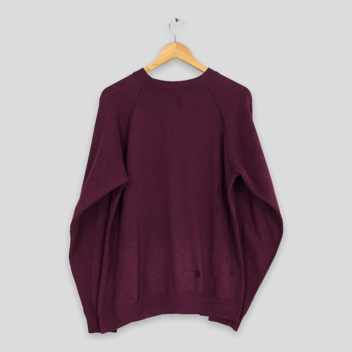 Hanes Red Maroon Plain Sweatshirt Large