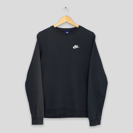 Y2K Nike Swoosh Black Sweatshirt Small