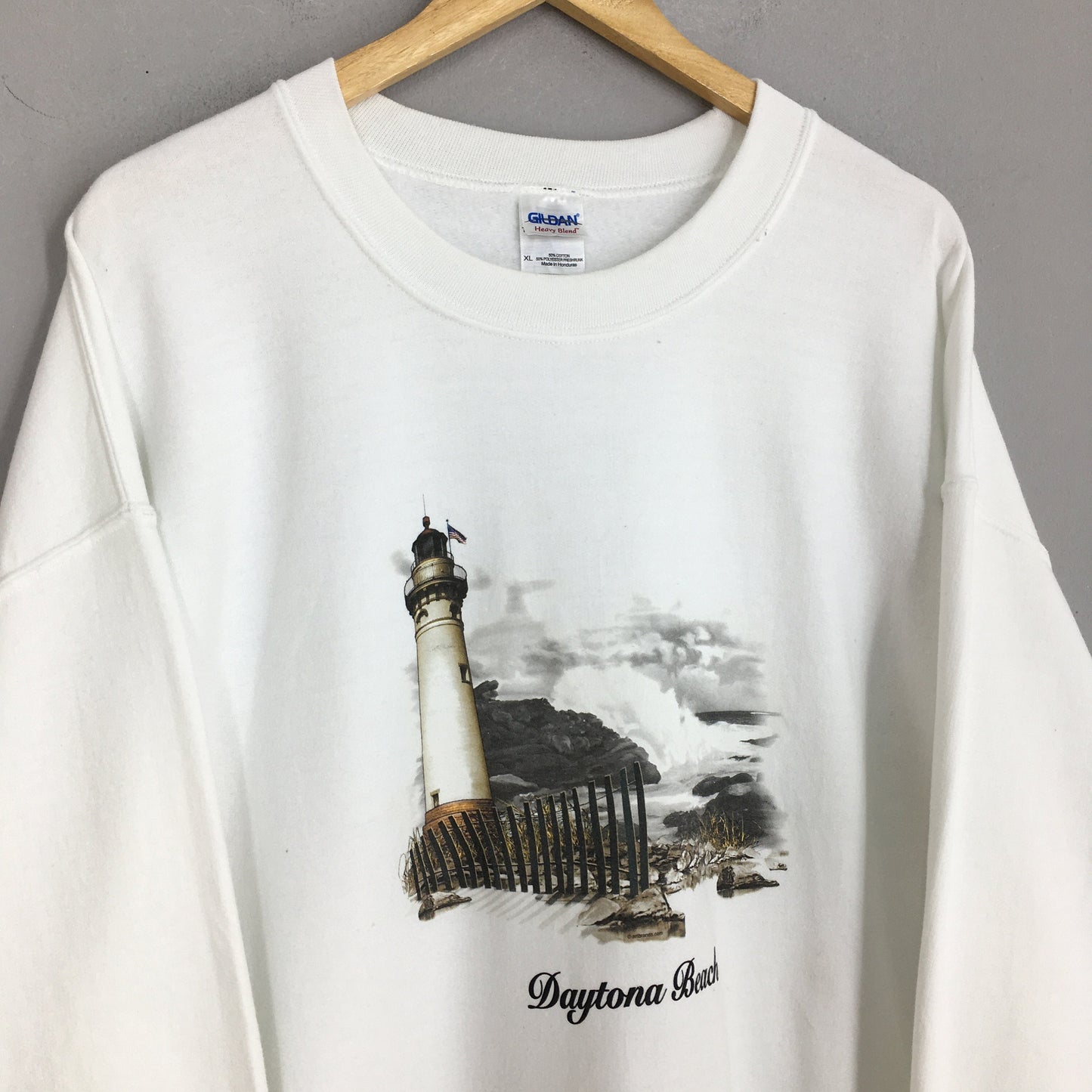 Y2K Daytona Beach Lighthouse Sweatshirt XLarge