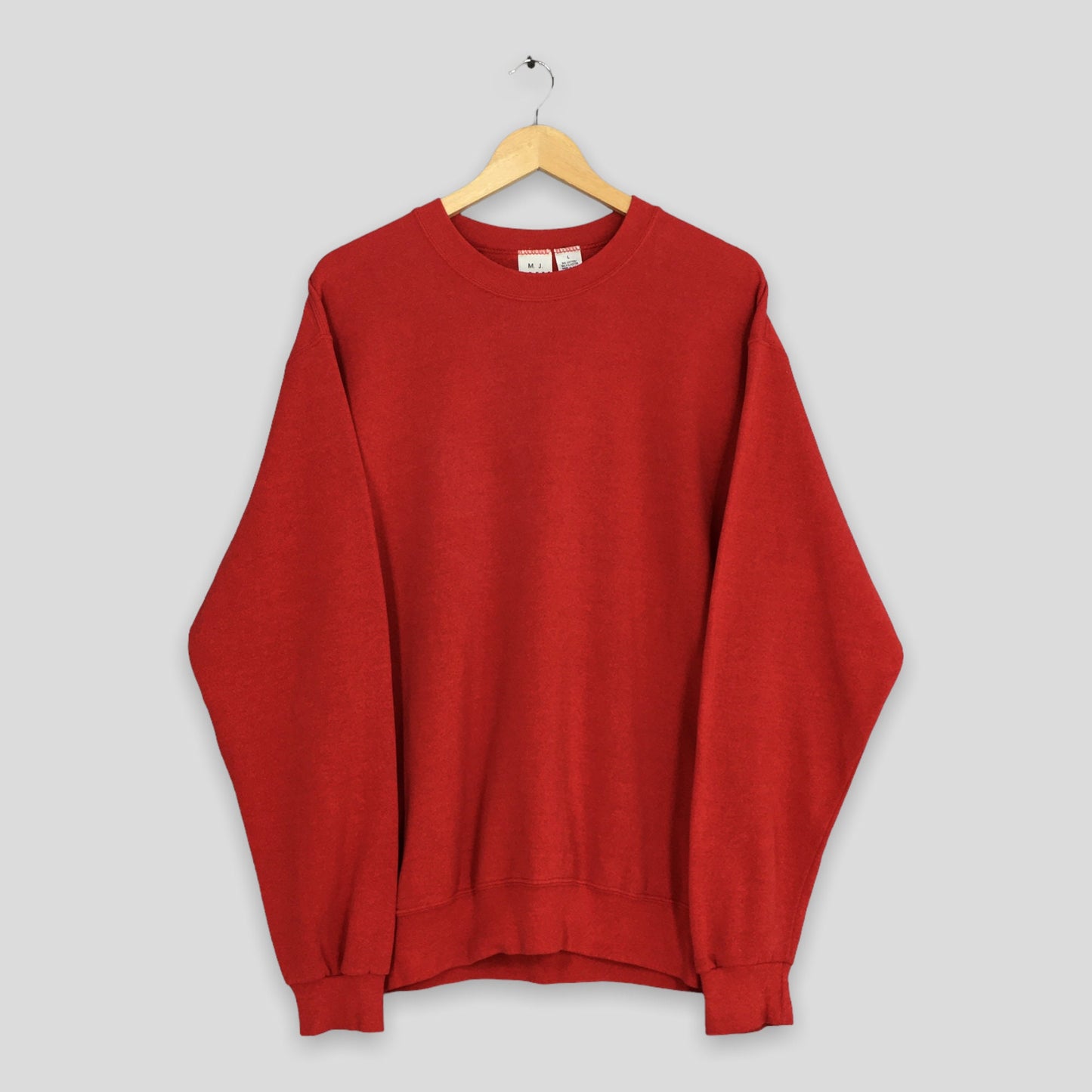 Mj Soffe Usa Red Plain Sweatshirt Large