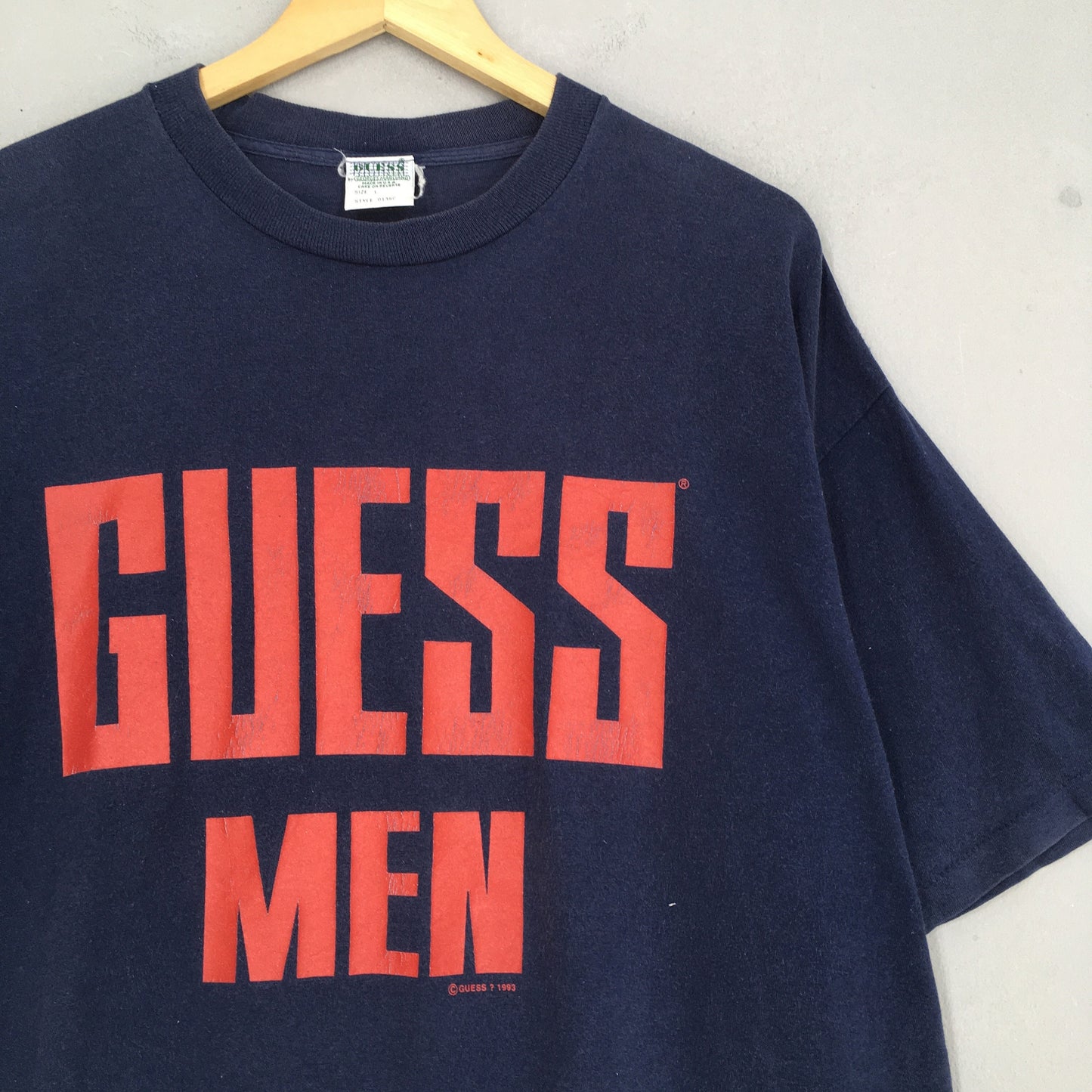 Guess Men Usa Blue T shirt Large