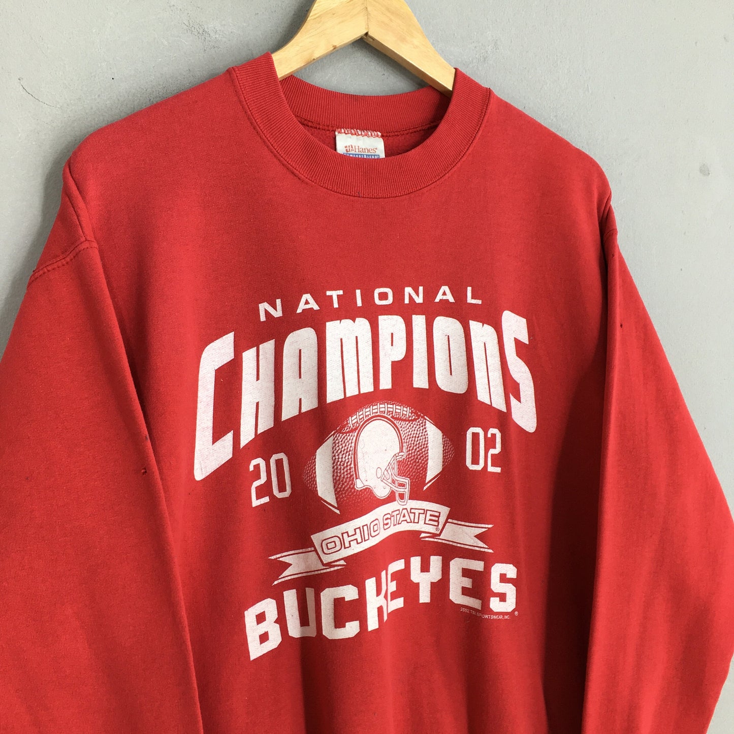 Y2K Ohio State Buckeyes Ncaa Red Sweatshirt Medium