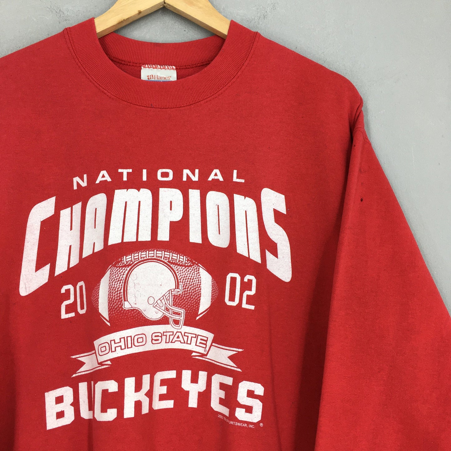 Y2K Ohio State Buckeyes Ncaa Red Sweatshirt Medium