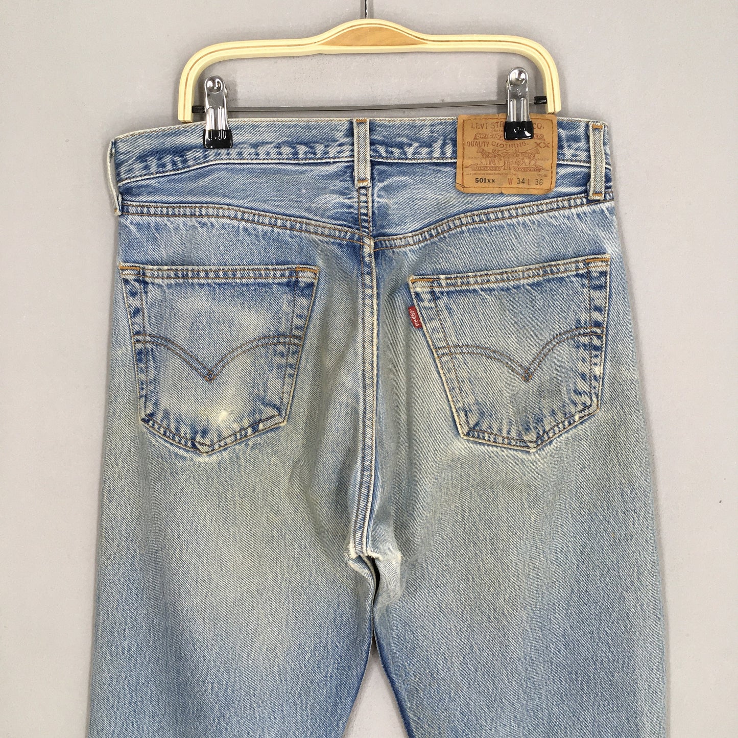 Levi's 501XX Distressed Ripped Jeans Size 31x32