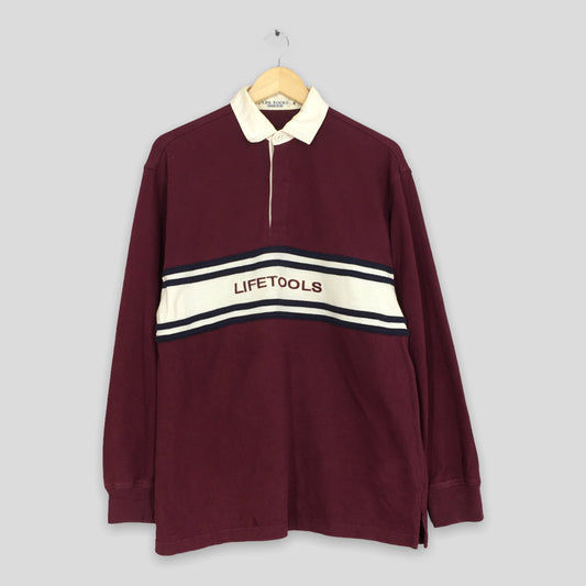 Life Tools Burgundy Rugby Shirt Medium