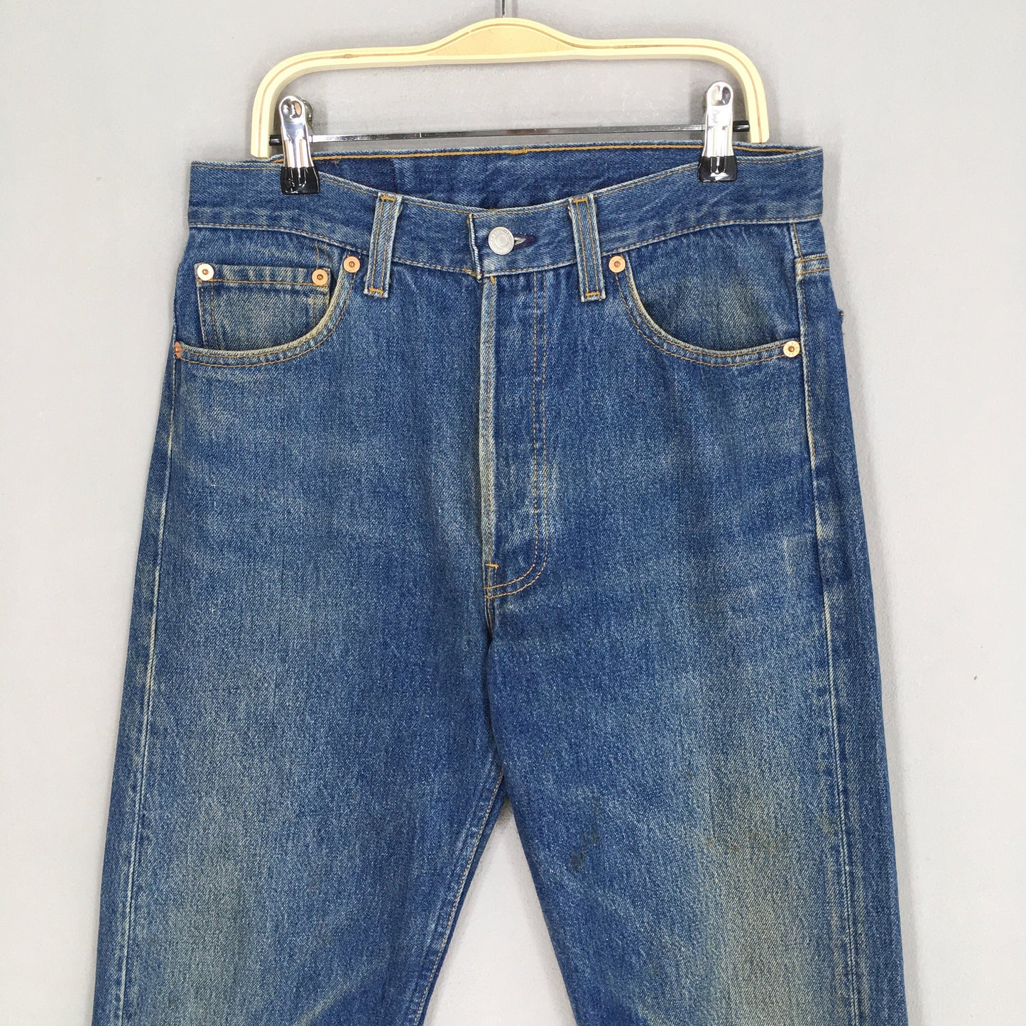 Levi's 501 Faded Blue Stonewash Jeans Size 28x30