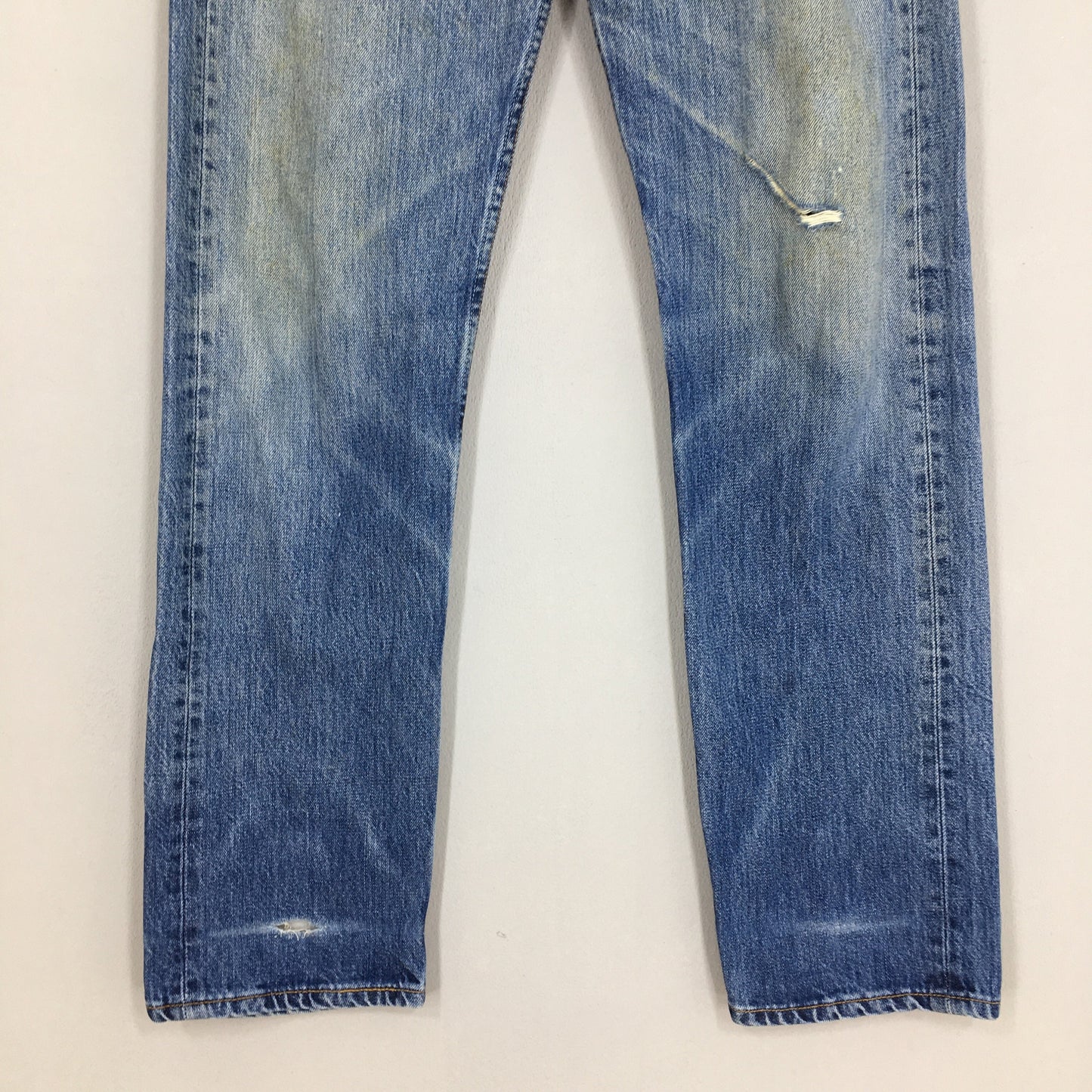 Levi's 501 Stonewash Distressed Ripped Jeans Size 29x31