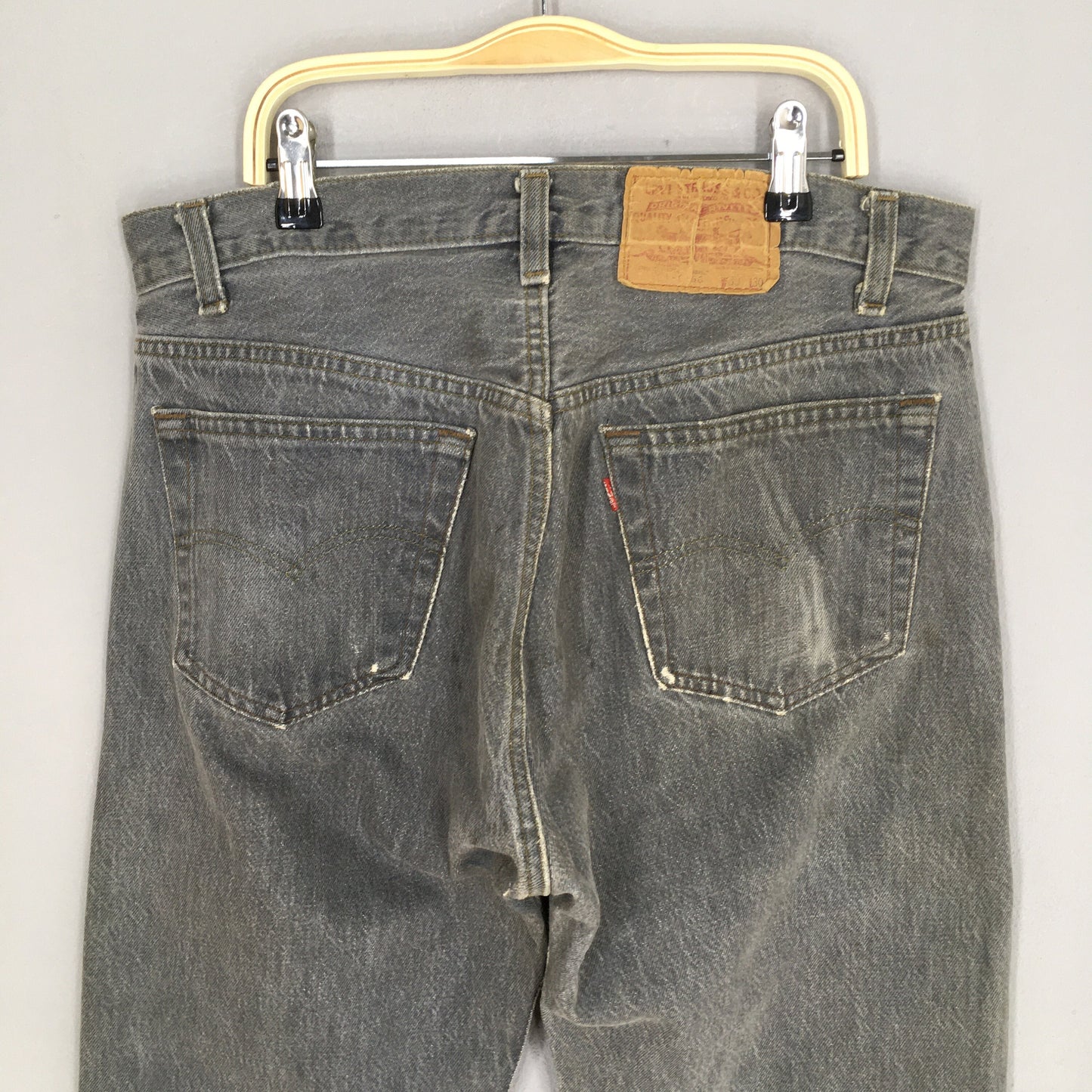 Levi's 501 Ash Gray High Waisted Jeans Size 31x29.5