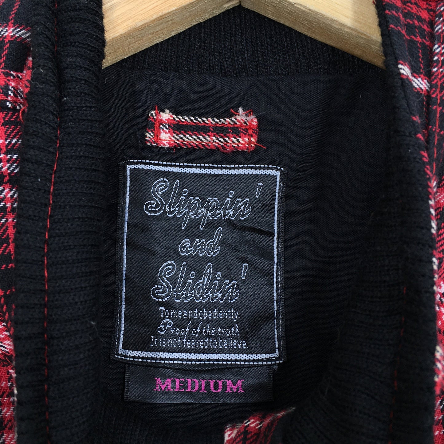 Checkered Red Harrington Jacket Medium