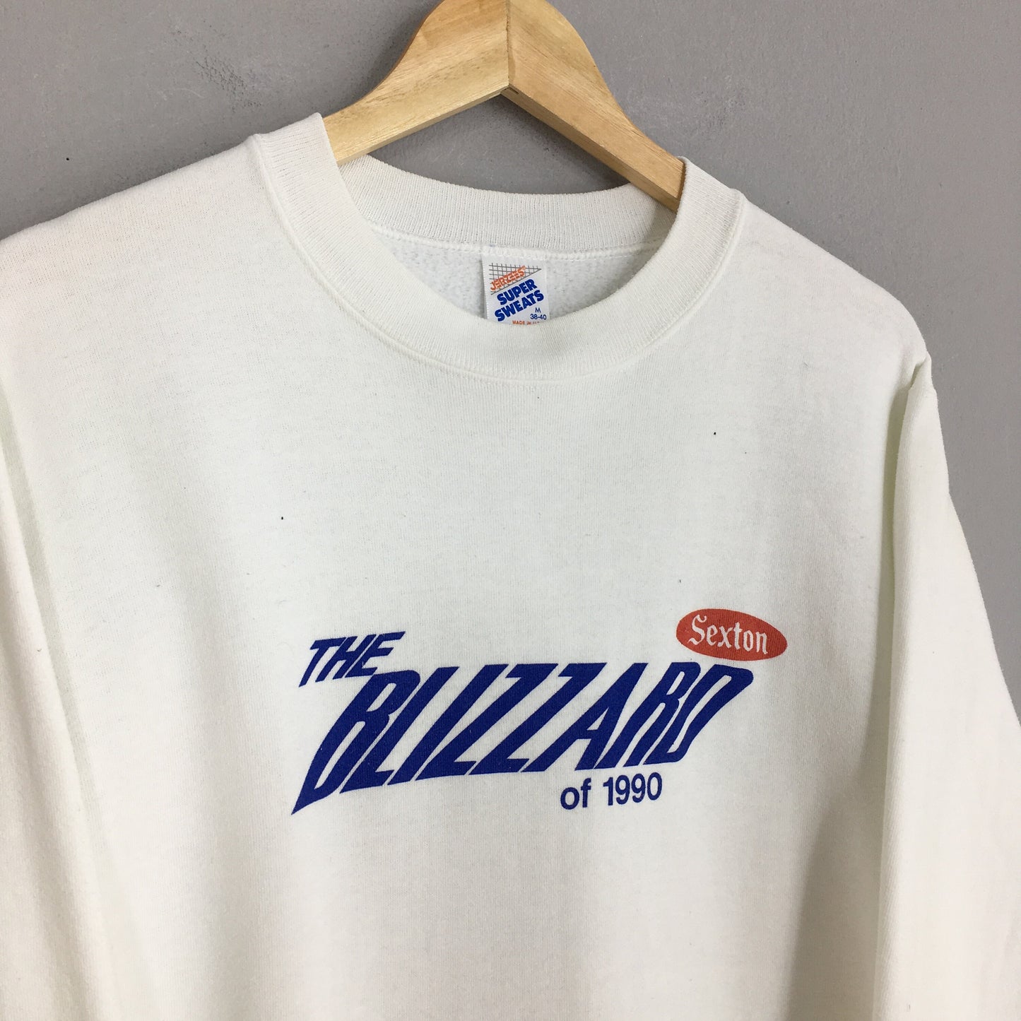 The Blizzard 1990 Sexton White Sweatshirt Medium