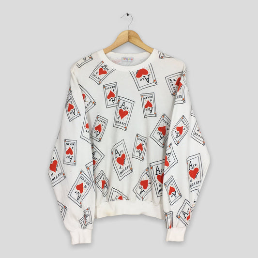 Ken Done Playing Cards Art Sweatshirt Medium