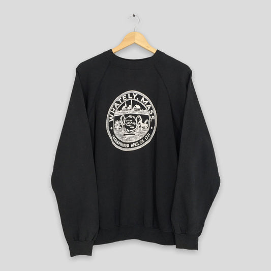 Whately Town Massachusetts Black Sweatshirt XLarge