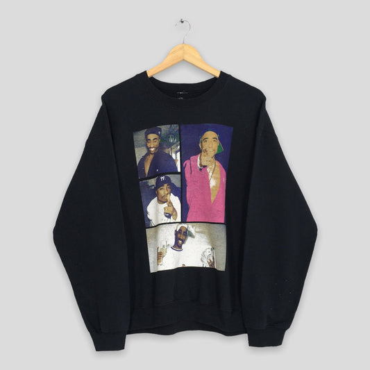 Makaveli Tupac Black Hip Hop Sweatshirt Large