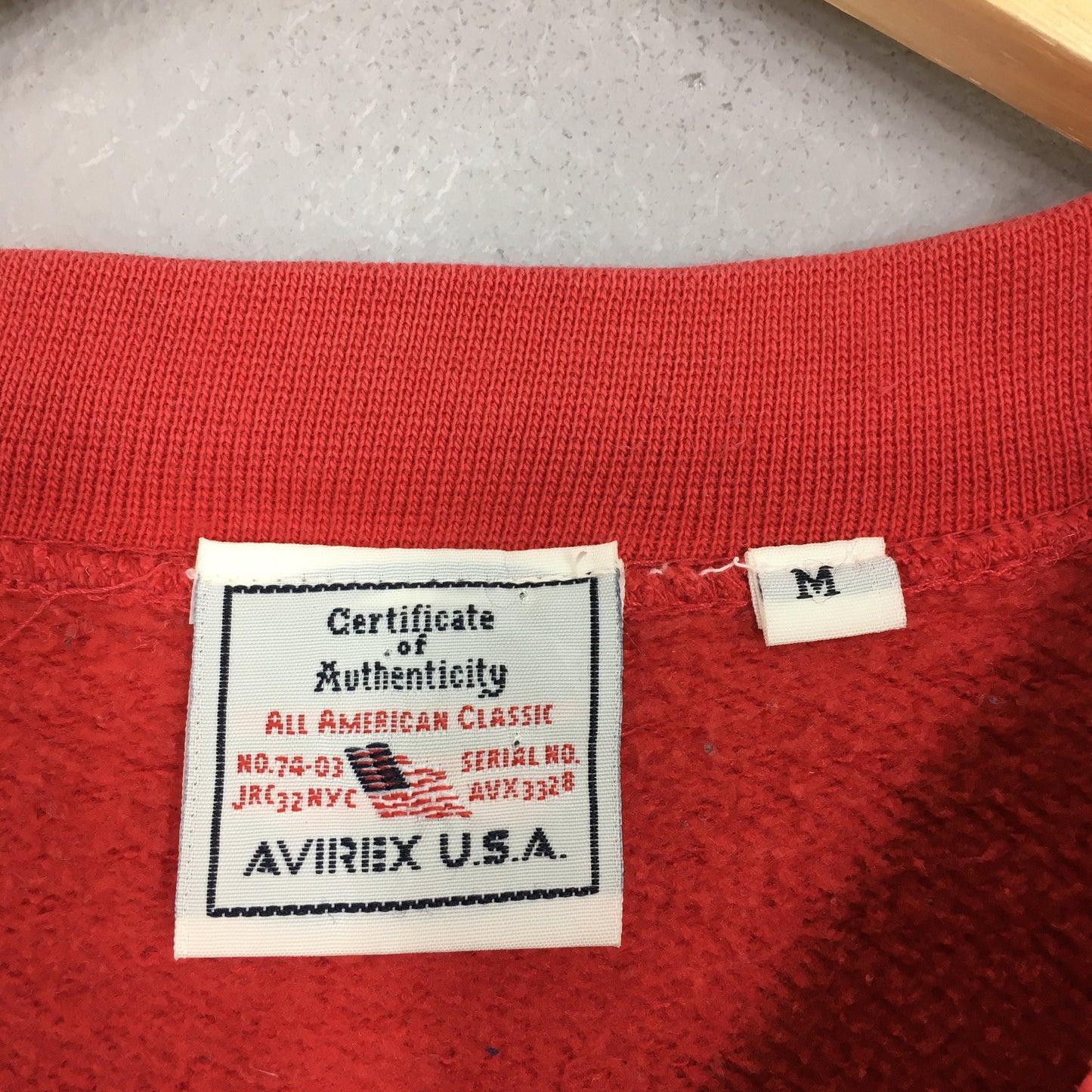 Avirex Usa Embroidery Sweatshirt Medium