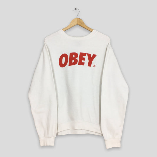 Obey Worldwide Spell Out Sweatshirt Medium