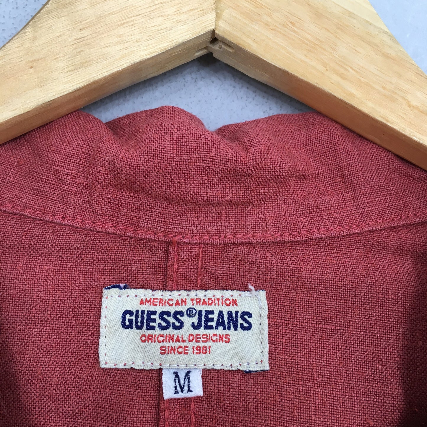 Guess Jeans Cropped Jacket Linen Medium